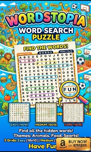 Wordstopia Word Search Puzzle Book Cover